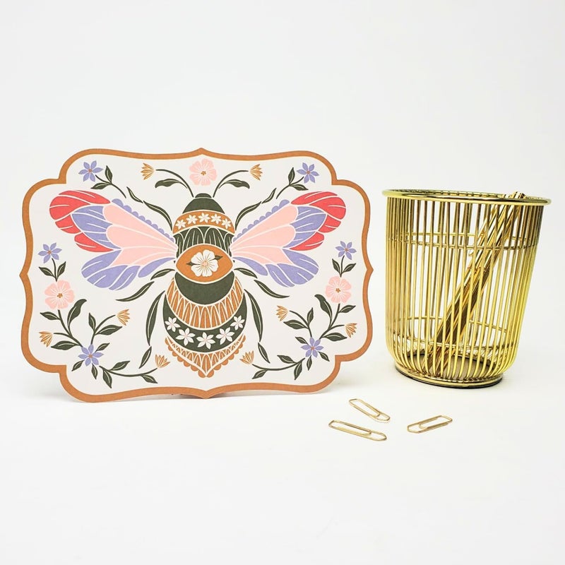 Lady Jayne Boxed Stationery Notecard Set with 20 Flat Die-Cut Note Cards and Envelopes, 5" x 7", Wildflower Meadow Floral Bee (82051) - Image 3